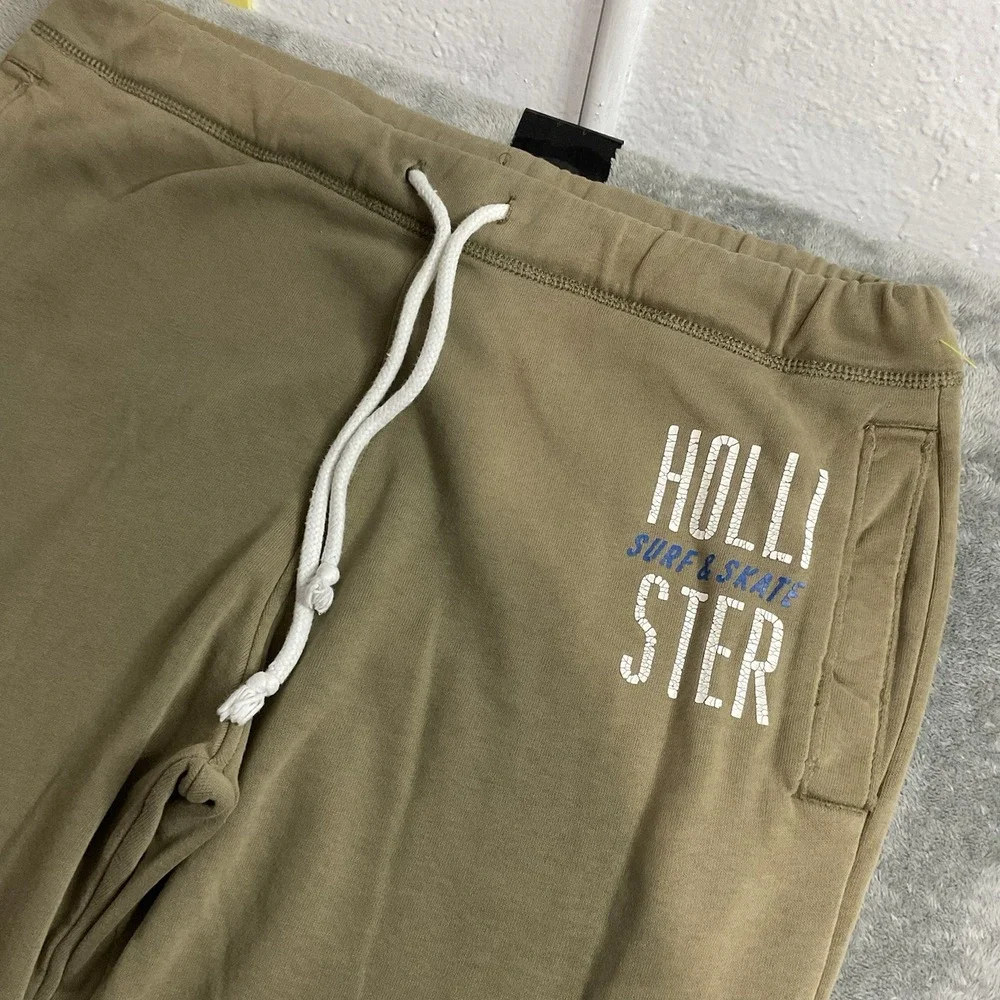 VTG Y2K Hollister Surf Club Sweatpants Mens S Fleece Elastic Waist Grunge Retro